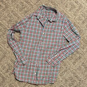 Vineyard Vines Red and Blue Plaid Button-Down Shirt